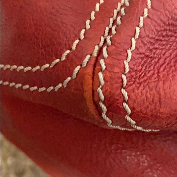 Auth Celine Boogie Red Leather Handbag - Picture 12 of 16